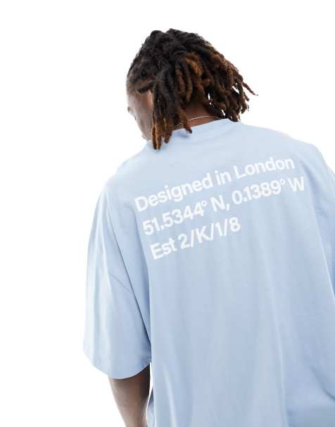 COLLUSION co-ordinates print t-shirt in light blue