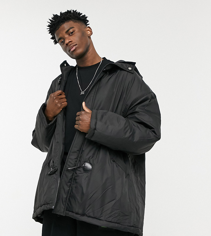 COLLUSION coach jacket with duffle details in black