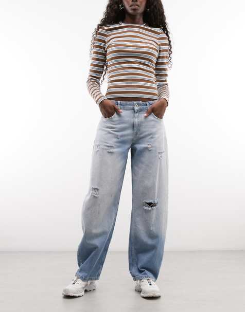 COLLUSION cocoon jeans in distressed wash - view 1