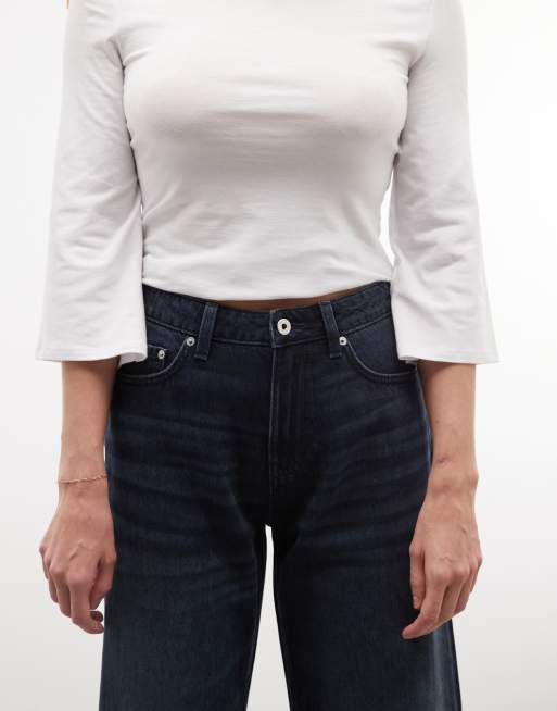 COLLUSION cocoon-jeans met donkerblauwe wassing, 5 van 5