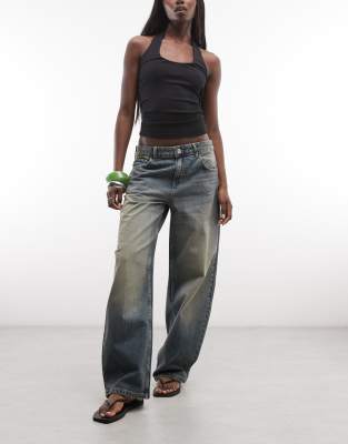 Collusion Cocoon Jeans-blue In Black