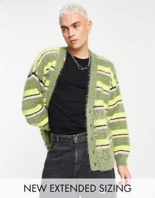 shaggy over size cardigan-