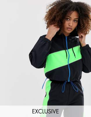 colour block track jacket