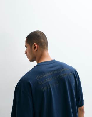 Collusion Coordinates Print T-shirt In Blue