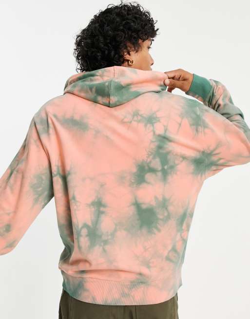 Coral tie dye sweatshirt new arrivals