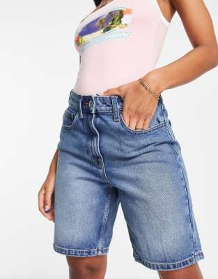 high waisted shorts denim
