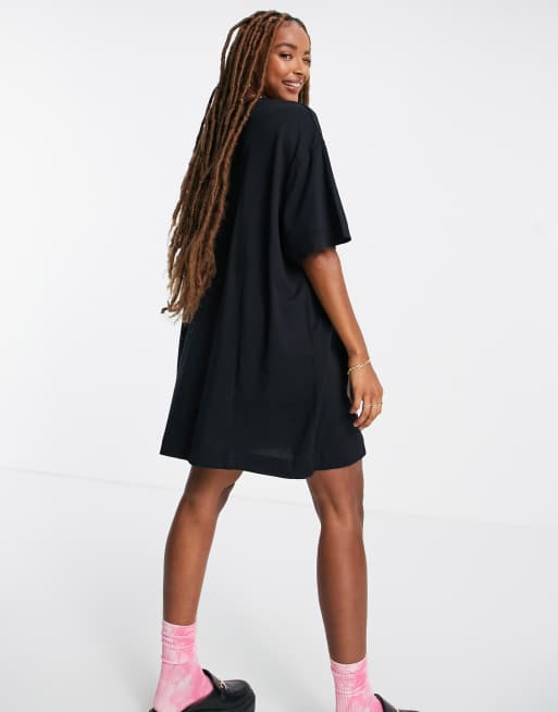 Asos black t shirt dress best sale