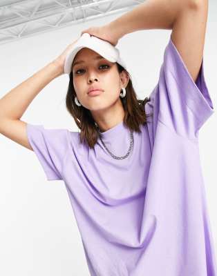 light purple t shirt dress