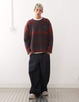 Collusion Crew Neck Knit Sweater In Multi