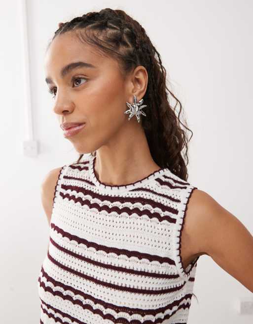 COLLUSION crochet open back top - part of a set, 3 of 4