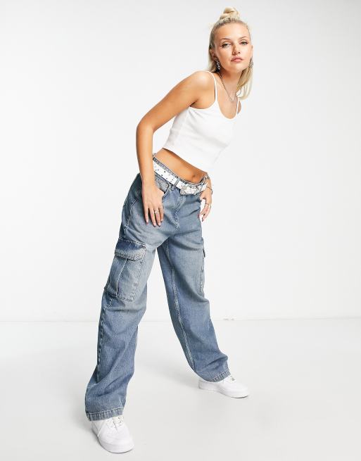 COLLUSION crop cami top in white