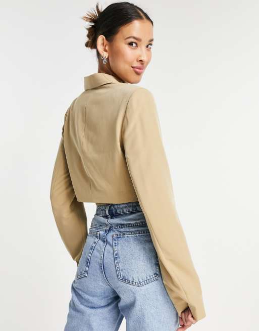 Camel 2025 cropped jacket