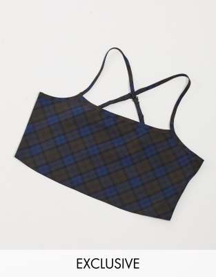 checked bralet