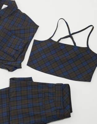 checked bralet