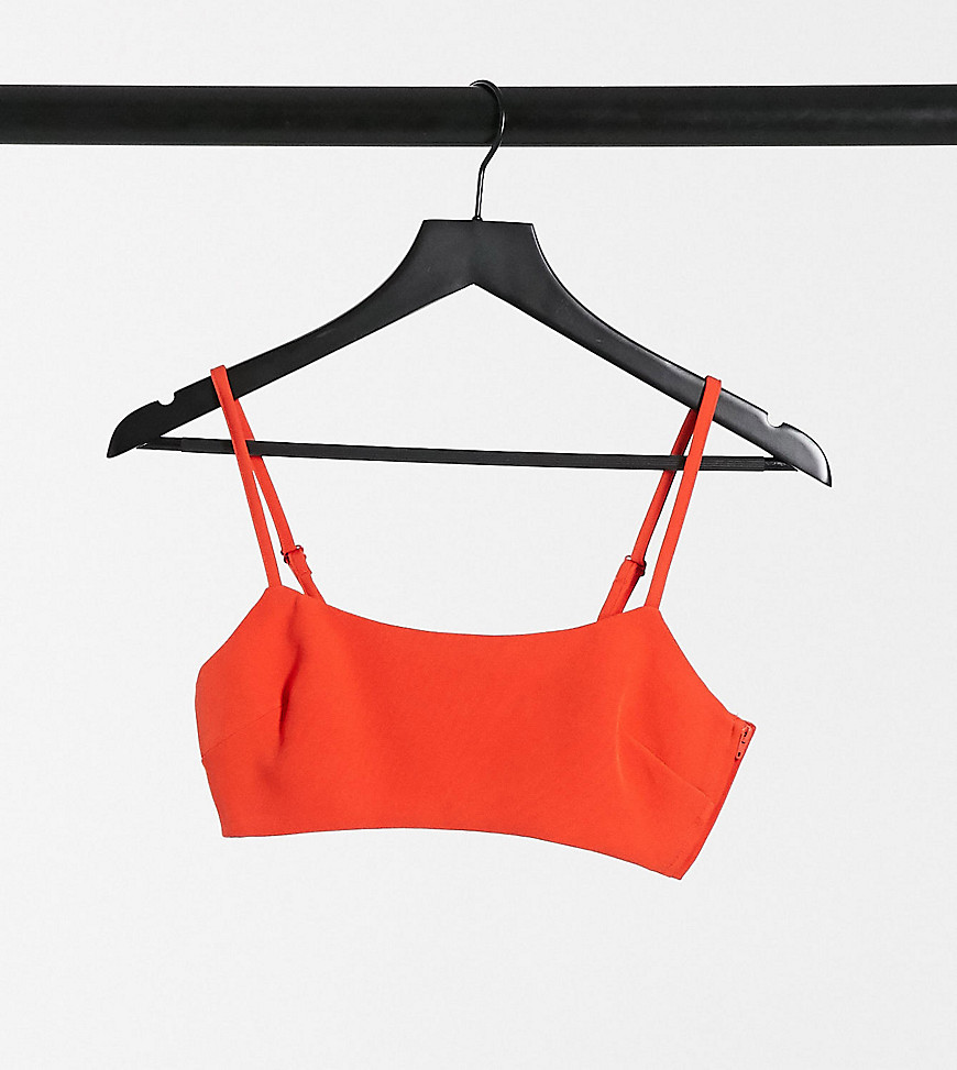 COLLUSION cropped bralet in red