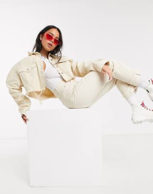 collusion cropped denim jacket