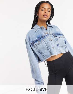 collusion cropped denim jacket