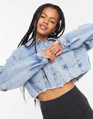 collusion cropped denim jacket