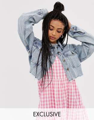 collusion cropped denim jacket