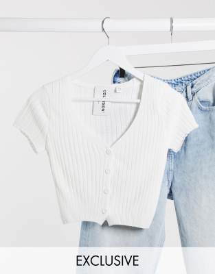 cropped cardigan top short sleeve