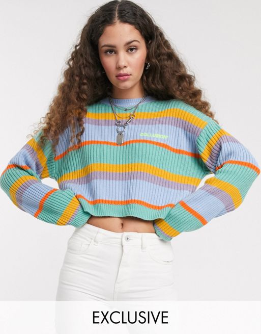 COLLUSION cropped striped sweater | ASOS