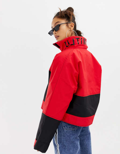 Collusion cropped tech on sale jacket