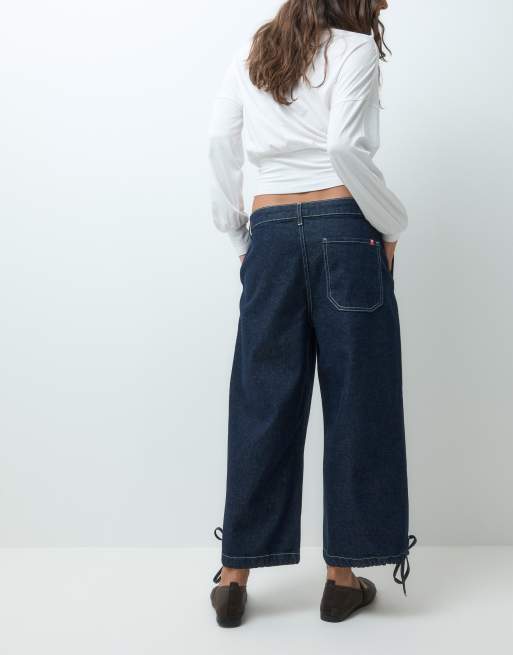 COLLUSION culotte largo en denim rinse, 3 de 5