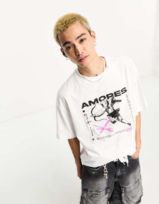 COLLUSION cupid graphic front print t-shirt in white | ASOS