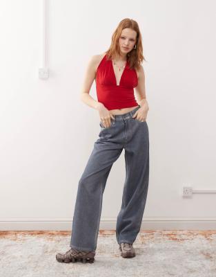 Collusion Cupro Longline Slinky Halter Top