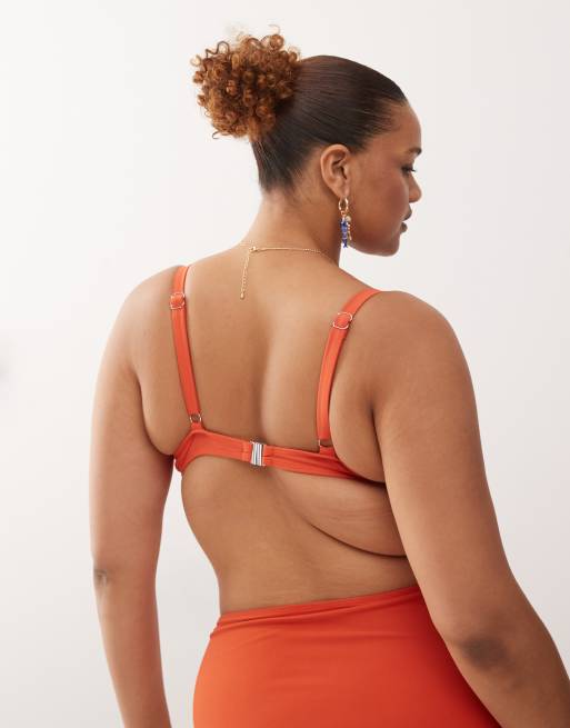 COLLUSION Curve – Mix and Match – Bügel-Bikinioberteil in Dunkelorange, 3 von 4