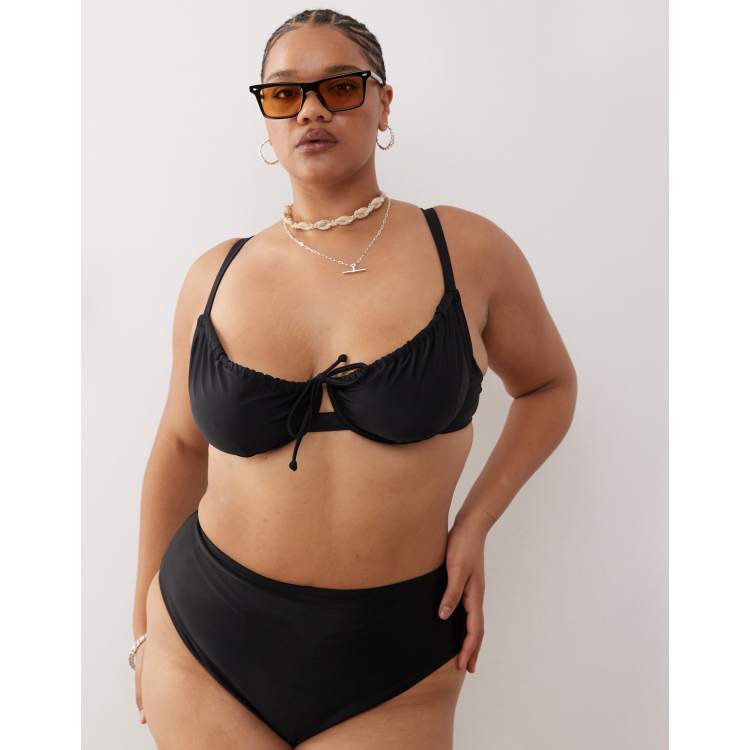 Haut De Bikini NoBo Avec Anneau Tortue Noir - Taille M7-9, Triangle Réglable Et Rembourré