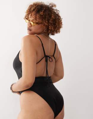 Collusion Curve Scoop Back Swimsuit