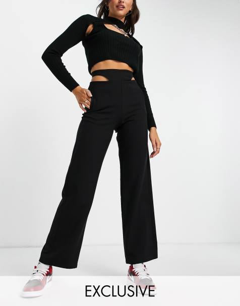 COLLUSION cut out low rise trouser - view 1