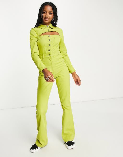 Lime green 2024 nike jumpsuit