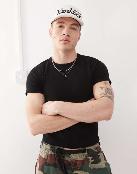 COLLUSION Ribbed t-shirt in black