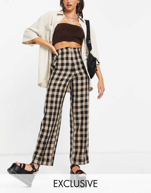 COLLUSION dad pants in check