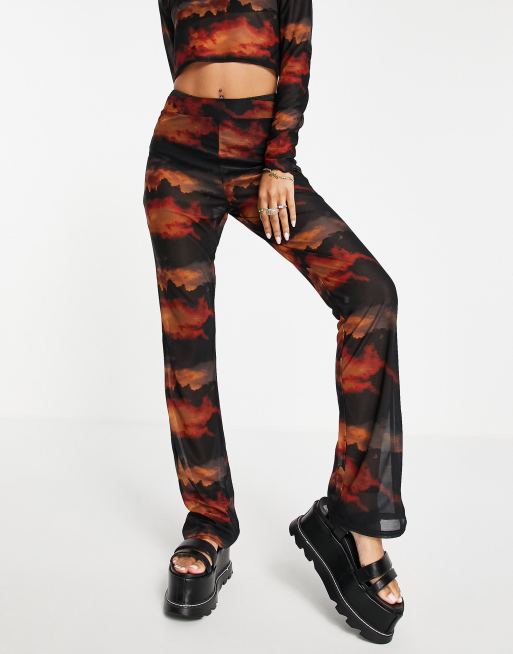 COLLUSION dark cloud mesh flare in black , 2 of 4