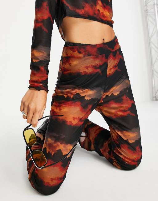 COLLUSION dark cloud mesh flare in black , 4 of 4