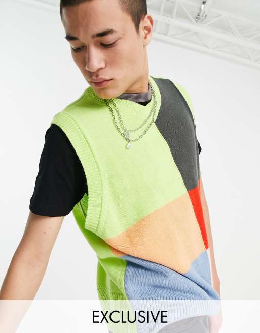 COLLUSION - Débardeur effet color block en maille