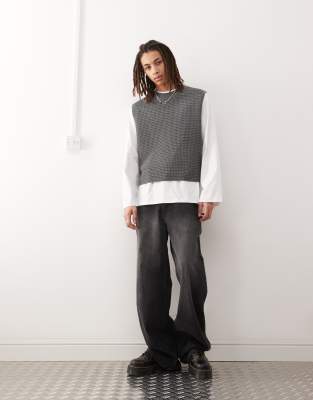 COLLUSION - Débardeur oversize en maille - Gris