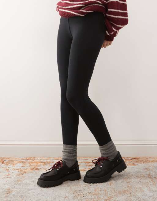 COLLUSION deep waistband leggings in black, 2 of 5