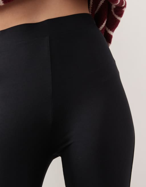 COLLUSION deep waistband leggings in black, 3 of 5