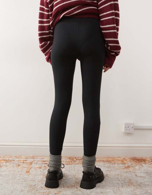 COLLUSION deep waistband leggings in black, 4 of 5