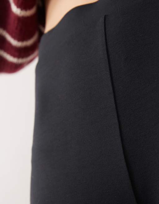 COLLUSION deep waistband leggings in black, 5 of 5