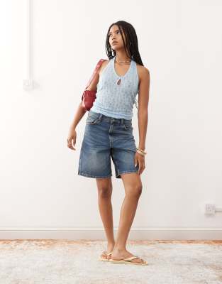 COLLUSION DENIM DAD SHORTS 
