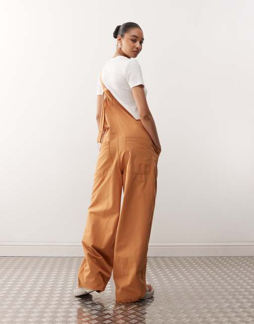 COLLUSION denim dungaree in brown | ASOS display picture 1