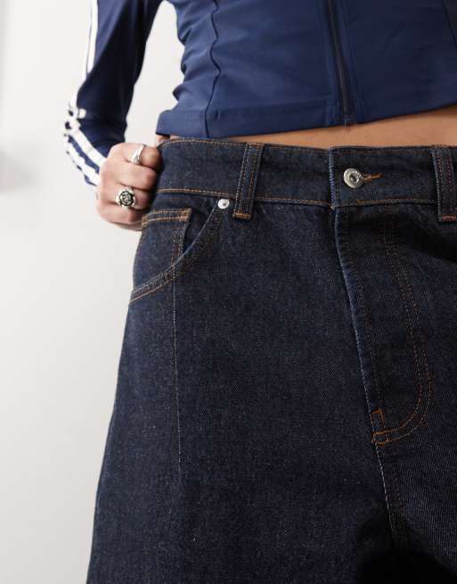 COLLUSION – Denim-Hosenrock in Rinse-Waschung mit umgeschlagenem Saum, 5 von 5