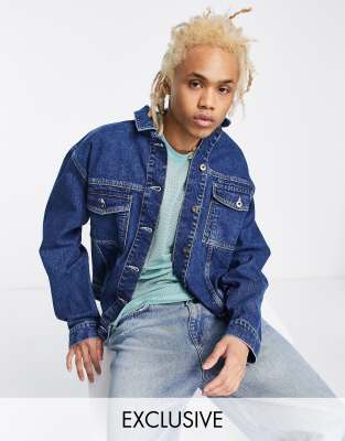COLLUSION denim jacket in classic blue - ASOS Price Checker