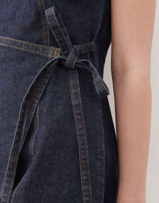 Collusion Denim Mini Dress With Wrap Detail