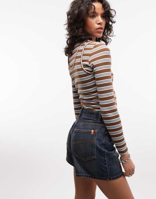 COLLUSION - Denim mom short in donkere wassing, 5 van 5
